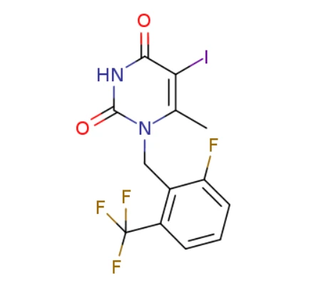 1- (2-fluoro-6- (trifluorometil) bencil) -5-yodo-6-metilpirimidina-2,4 (1H, 3H) -Dione (CAS: 1150560-54-5)